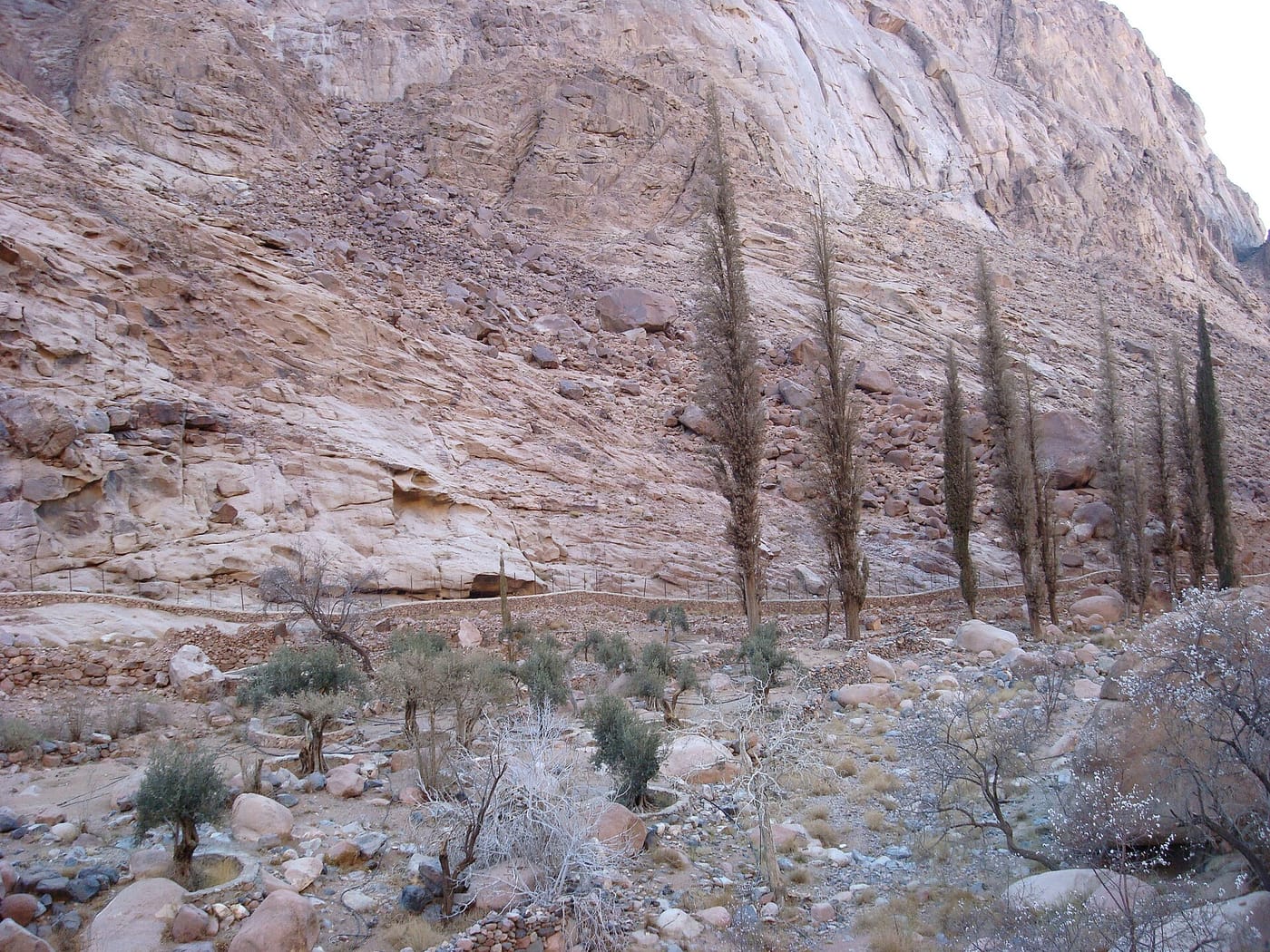 Narrow striped sandstone walls of the Coloured Canyon in Sinai on a tour from Sharm El Sheikh